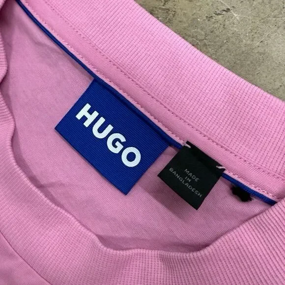 HUGO BOSS pink graphic logo tee